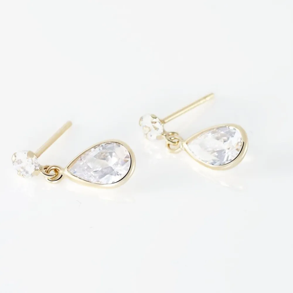 Marc Orian Pendantes|Boucles D'Oreilles Or > Boucles D'oreilles Pendantes Lika Or Jaune Oxyde De Zirconium