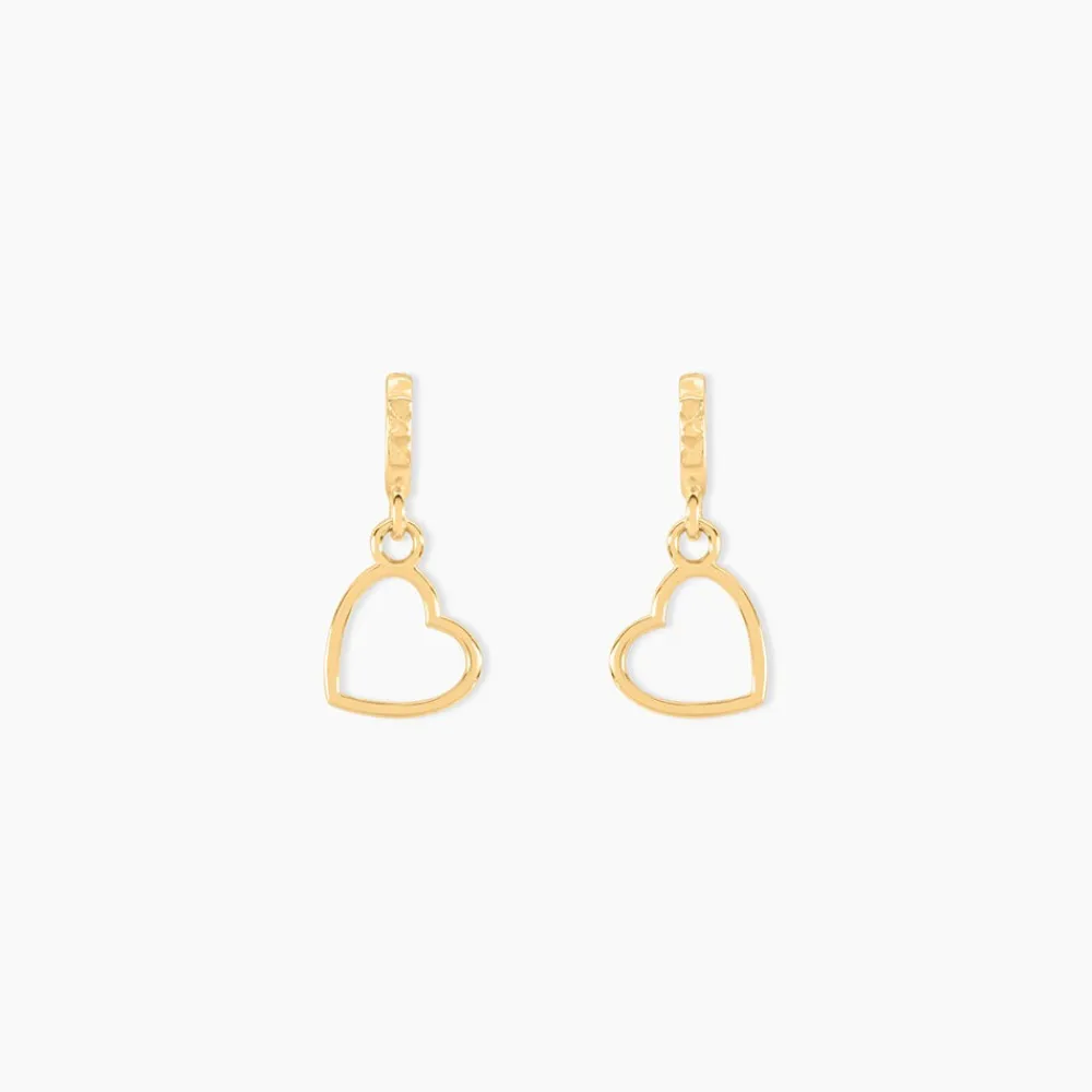 Marc Orian Pendantes|Boucles D'Oreilles Cœur > Boucles D'oreilles Pendantes Feryal Pendantes Coeurs Or Jaune