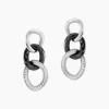 Marc Orian Pendantes|Boucles D'Oreilles Argent > Boucles D'oreilles Pendantes Link Argent Blanc Céramique Et Oxyde