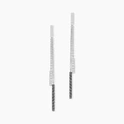Marc Orian Pendantes|Parures De Mariage > Boucles D'oreilles Pendantes Ainhoaa Or Blanc Diamant