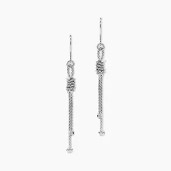 Marc Orian Pendantes|Boucles D'Oreilles Argent > Boucles D'oreilles Pendantes Lassy Argent Blanc