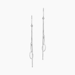 Marc Orian Pendantes|Boucles D'Oreilles Argent > Boucles D'oreilles Pendantes Sybille Argent Blanc