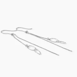 Marc Orian Pendantes|Boucles D'Oreilles Argent > Boucles D'oreilles Pendantes Sybille Argent Blanc