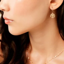 Marc Orian Pendantes|Bijoux Arbre De Vie > Boucles D'Oreilles Pendantes Gorden Or Jaune