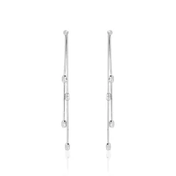 Marc Orian Pendantes|Boucles D'Oreilles Argent > Boucles D'oreilles Pendantes Linda Argent Blanc