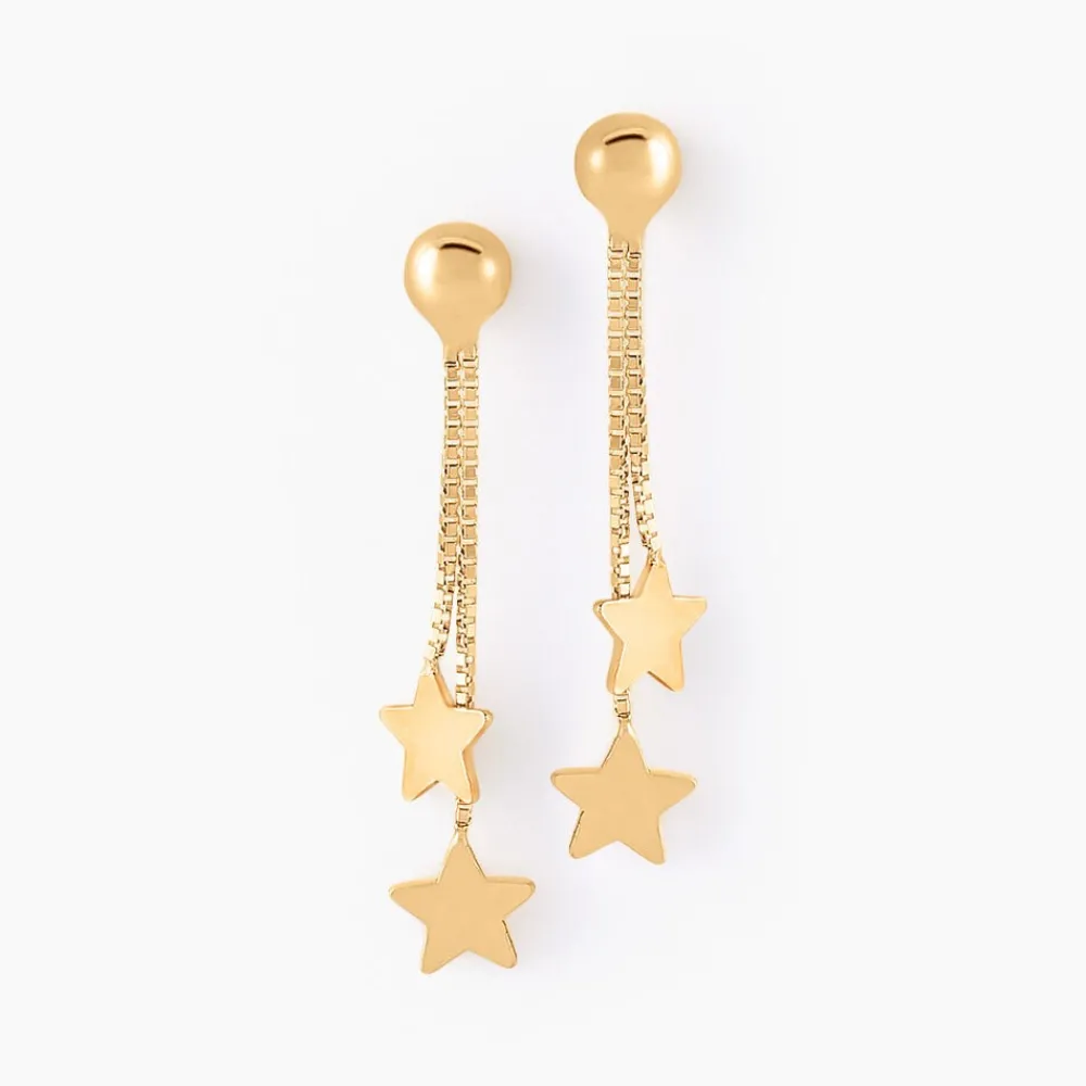 Marc Orian Pendantes|Boucles D'Oreilles Or > Boucles D'oreilles Pendantes Alphonsine Etoile Or Jaune