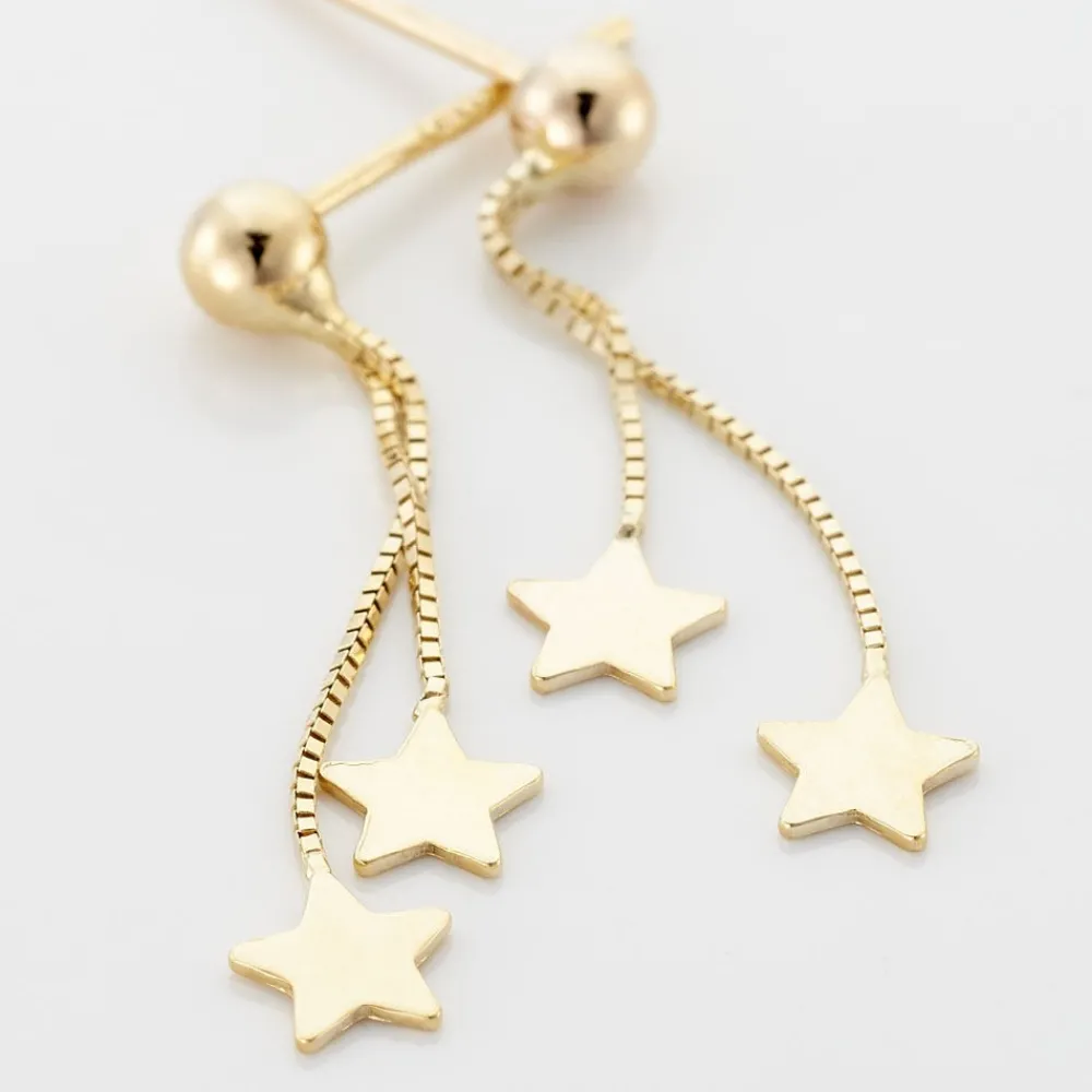 Marc Orian Pendantes|Boucles D'Oreilles Or > Boucles D'oreilles Pendantes Alphonsine Etoile Or Jaune