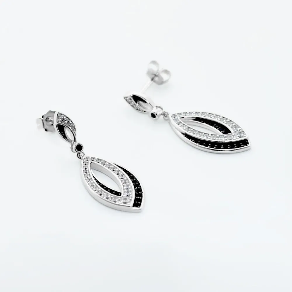 Marc Orian Pendantes|Bijoux Zirconium > Boucles D'oreilles Pendantes Liv Argent Blanc Oxyde De Zirconium