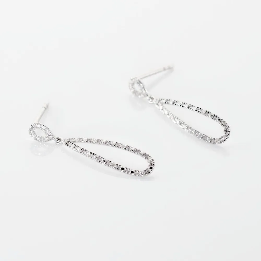 Marc Orian Pendantes|Bijoux Diamant > Boucles D'oreilles Pendantes Or Blanc Diamants