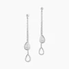 Marc Orian Pendantes|Bijoux Zirconium > Boucles D'oreilles Pendantes Emerika Or Blanc Oxyde De Zirconium