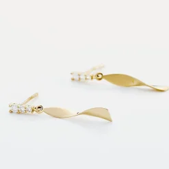 Marc Orian Pendantes|Bijoux Zirconium > Boucles D'oreilles Pendantes Kristina Or Jaune Oxyde De Zirconium