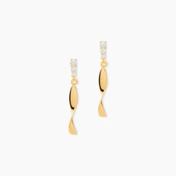 Marc Orian Pendantes|Bijoux Zirconium > Boucles D'oreilles Pendantes Kristina Or Jaune Oxyde De Zirconium