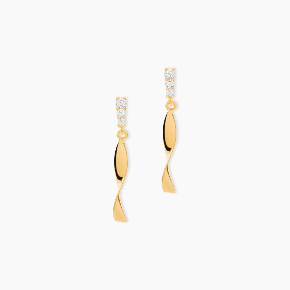 Marc Orian Pendantes|Bijoux Zirconium > Boucles D'oreilles Pendantes Kristina Or Jaune Oxyde De Zirconium
