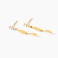 Marc Orian Pendantes|Bijoux Zirconium > Boucles D'oreilles Pendantes Kristina Or Jaune Oxyde De Zirconium