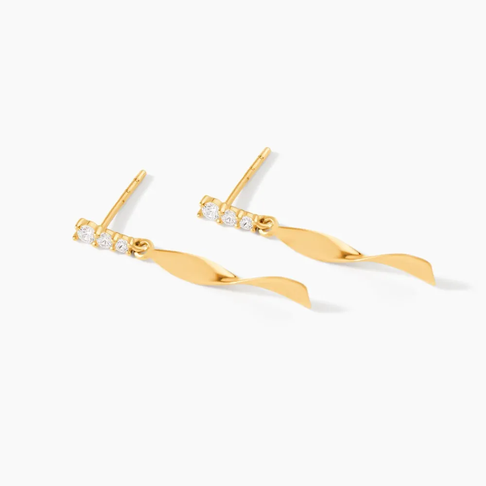Marc Orian Pendantes|Bijoux Zirconium > Boucles D'oreilles Pendantes Kristina Or Jaune Oxyde De Zirconium
