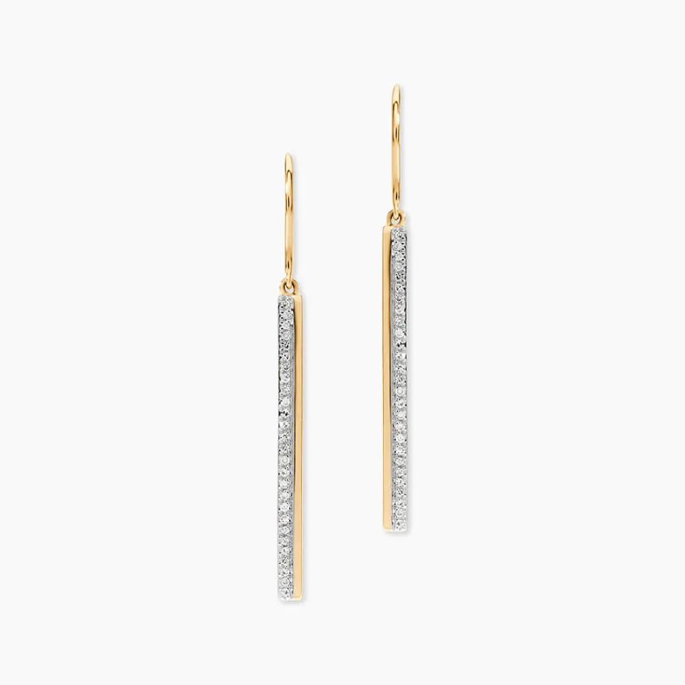 Marc Orian Pendantes|Bijoux Or > Boucles D'oreilles Pendantes Sahteene Or Jaune Diamant