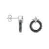 Marc Orian Pendantes|Boucles D'Oreilles Argent > Boucles D'oreilles Pendantes Merelle Argent Blanc Céramique Oxyde