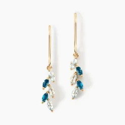 Marc Orian Pendantes|Cadeaux Mariage > Boucles D'oreilles Pendantes Océan Or Jaune Topaze
