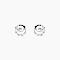 Marc Orian Pendantes|Bijoux Zirconium > Boucles D'oreilles Pendantes Carole Argent Blanc Oxyde De Zirconium
