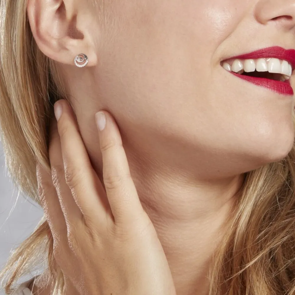 Marc Orian Pendantes|Bijoux Zirconium > Boucles D'oreilles Pendantes Carole Argent Blanc Oxyde De Zirconium