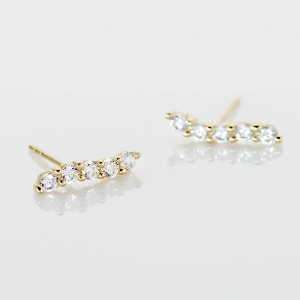 Marc Orian Pendantes|Bijoux Zirconium > Boucles D'oreilles Pendantes Dahina Or Jaune Oxyde De Zirconium
