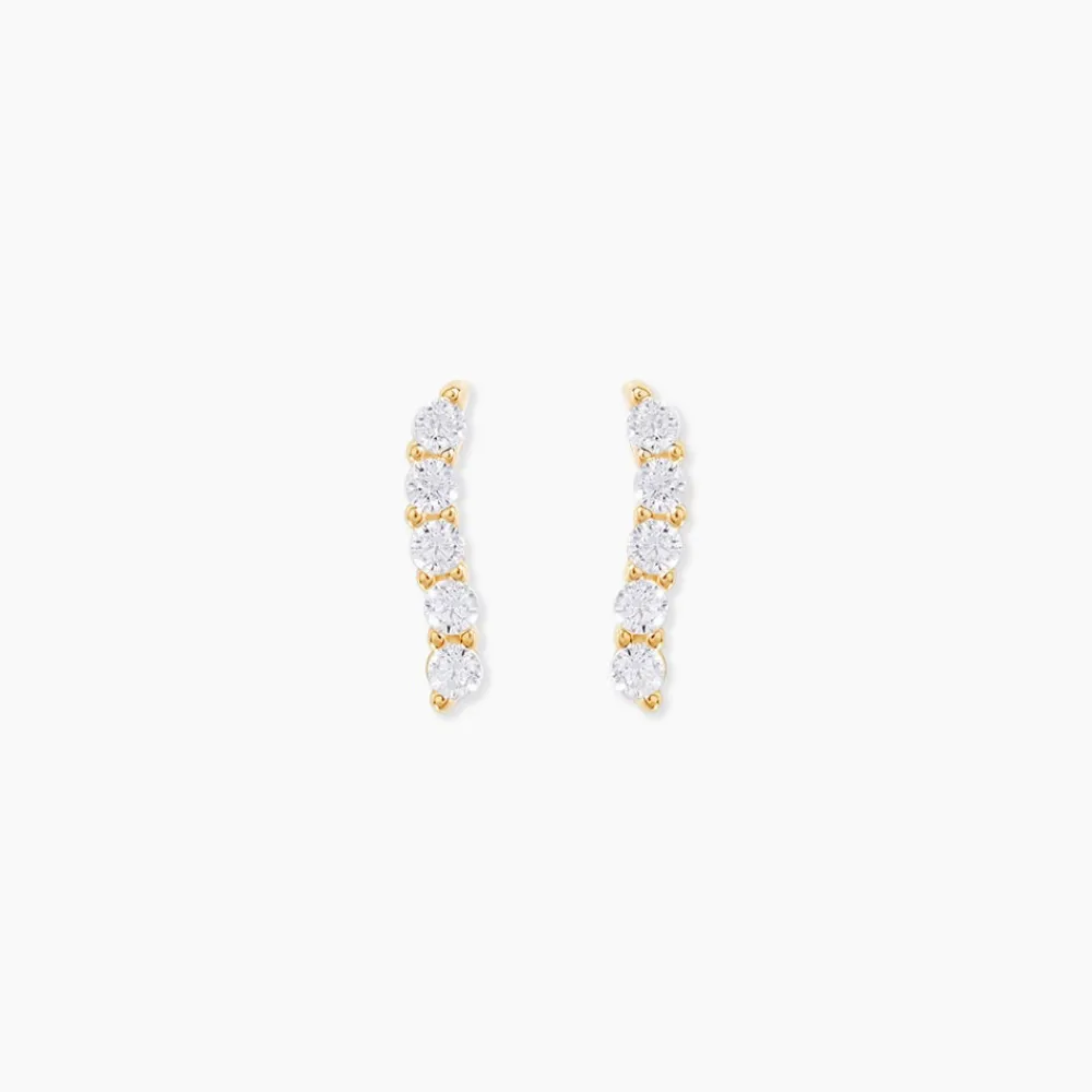 Marc Orian Pendantes|Bijoux Zirconium > Boucles D'oreilles Pendantes Dahina Or Jaune Oxyde De Zirconium