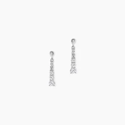 Marc Orian Pendantes|Bijoux Zirconium > Boucles D'oreilles Pendantes Dervla Argent Rhodié Oxyde De Zirconium