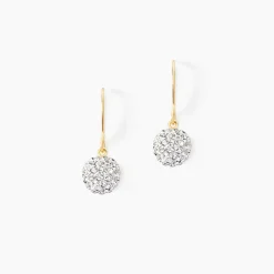 Marc Orian Pendantes|Boucles D'Oreilles Or > Boucles D'oreilles Pendantes Or Jaune Hepsibah Cristal