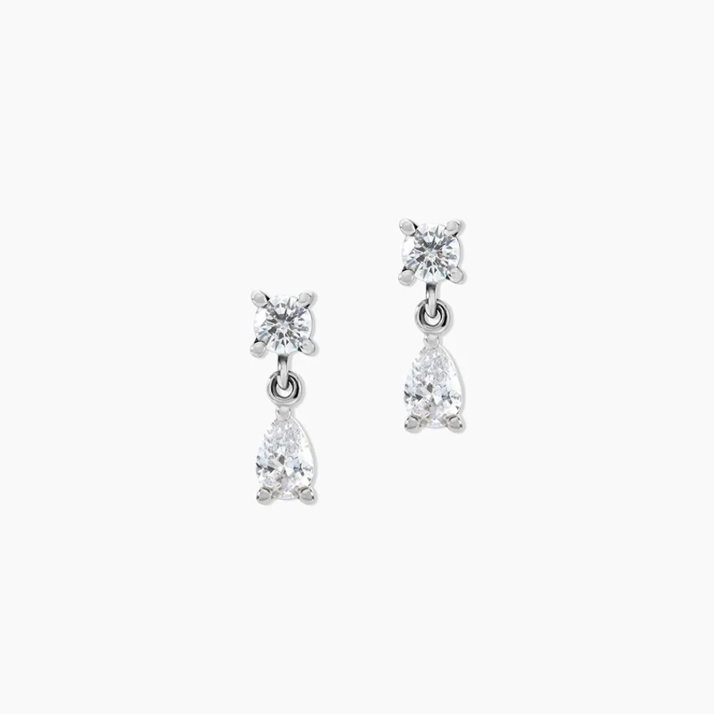 Marc Orian Pendantes|Bijoux Zirconium > Boucles D'oreilles Pendantes Argent Blanc Braidy Oxydes De Zirconium