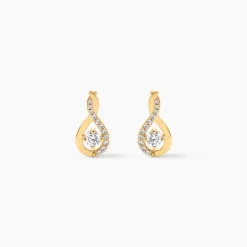 Marc Orian Pendantes|Bijoux Zirconium > Boucles D'oreilles Pendantes Evana Or Jaune Oxyde De Zirconium