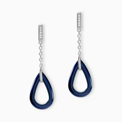 Marc Orian Pendantes|Bijoux Zirconium > Boucles D'oreilles Pendantes Peer Argent Blanc Oxyde De Zirconium