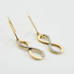 Marc Orian Pendantes|Boucles D'Oreilles > Boucles D'oreilles Pendantes Infino Or Jaune Diamant