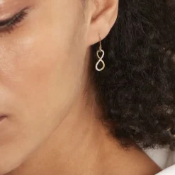 Marc Orian Pendantes|Boucles D'Oreilles > Boucles D'oreilles Pendantes Infino Or Jaune Diamant