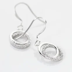 Marc Orian Pendantes|Bijoux Zirconium > Boucles D'oreilles Pendantes Circus Argent Blanc Oxyde De Zirconium