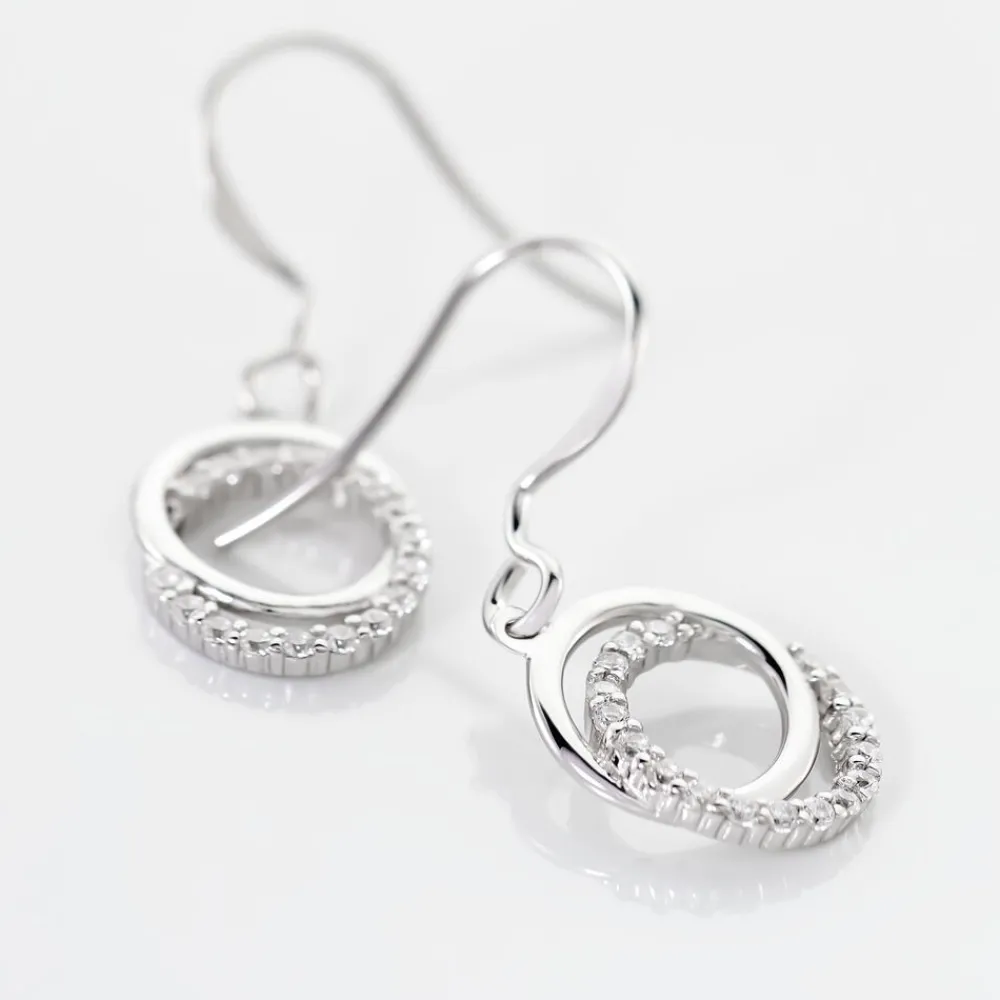 Marc Orian Pendantes|Bijoux Zirconium > Boucles D'oreilles Pendantes Circus Argent Blanc Oxyde De Zirconium