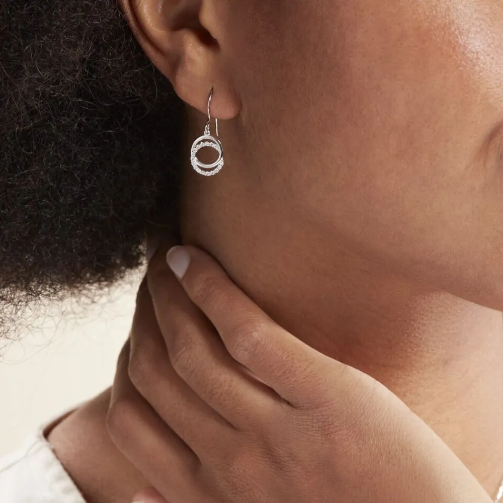 Marc Orian Pendantes|Bijoux Zirconium > Boucles D'oreilles Pendantes Circus Argent Blanc Oxyde De Zirconium