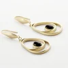 Marc Orian Pendantes|Boucles D'Oreilles Acier Inoxydable > Boucles D'oreilles Pendantes Acier Doré Ruben Agate
