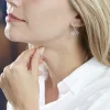Marc Orian Pendantes|Boucles D'Oreilles Fleur > Boucles D'oreilles Pendantes Raia Argent Blanc