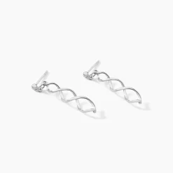 Marc Orian Pendantes|Boucles D'Oreilles Argent > Boucles D'oreilles Pendantes Jolanda Argent Blanc