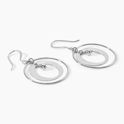 Marc Orian Pendantes|Boucles D'Oreilles Argent > Boucles D'oreilles Pendantes Katy Argent Blanc