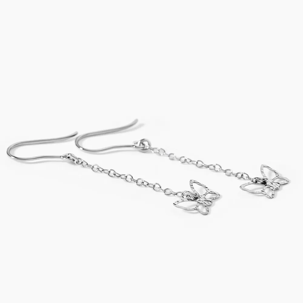 Marc Orian Pendantes|Boucles D'Oreilles Argent > Boucles D'oreilles Pendantes Graziella Argent Blanc