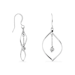 Marc Orian Pendantes|Boucles D'Oreilles Argent > Boucles D'oreilles Pendantes Melaine Argent Blanc