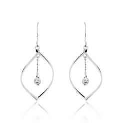 Marc Orian Pendantes|Boucles D'Oreilles Argent > Boucles D'oreilles Pendantes Melaine Argent Blanc