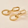 Marc Orian Pendantes|Boucles D'Oreilles Acier Inoxydable > Boucles D'oreilles Pendantes Manille Acier Jaune