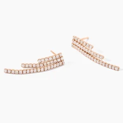 Marc Orian Pendantes|Bijoux Zirconium > Boucles D'oreilles Pendantes Seline Argent Rose Oxyde De Zirconium