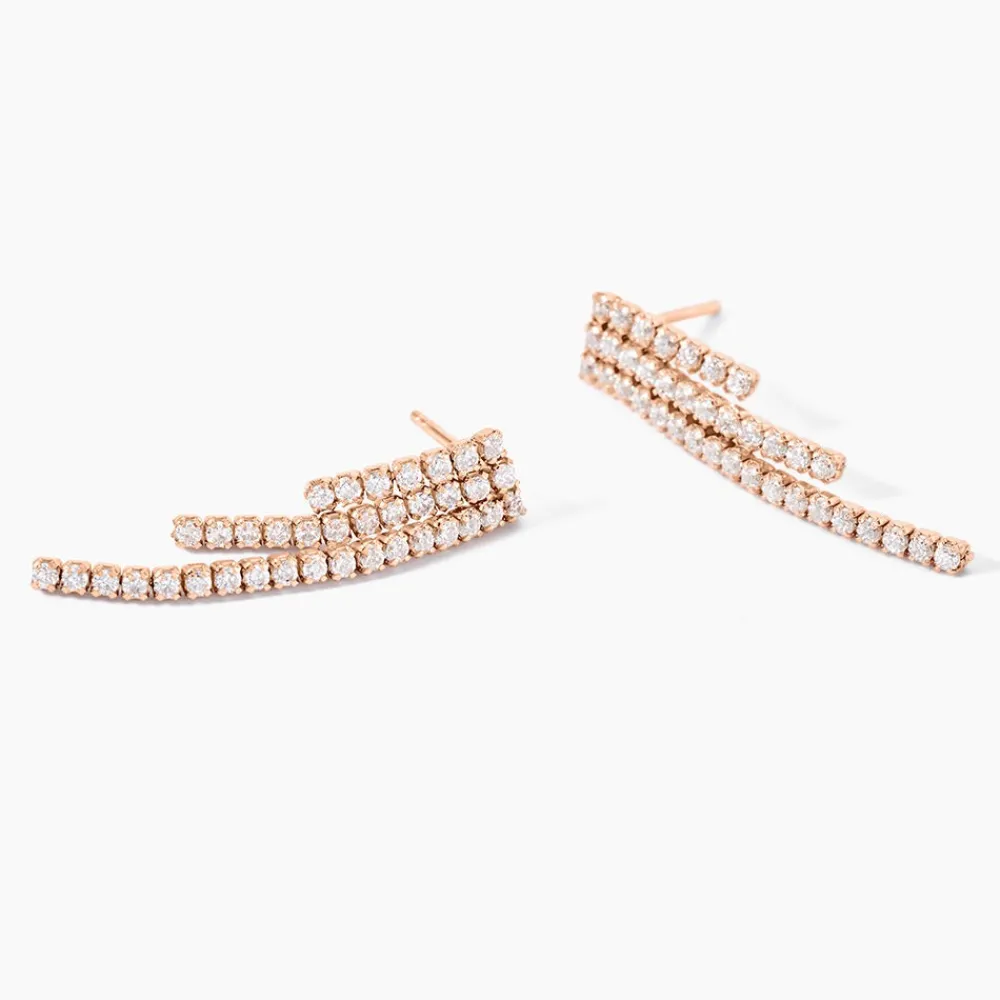 Marc Orian Pendantes|Bijoux Zirconium > Boucles D'oreilles Pendantes Seline Argent Rose Oxyde De Zirconium