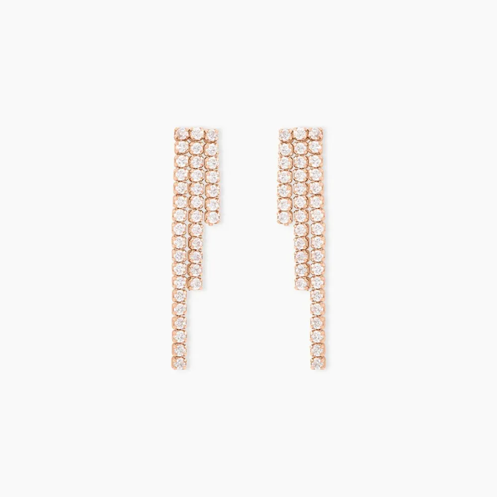 Marc Orian Pendantes|Bijoux Zirconium > Boucles D'oreilles Pendantes Seline Argent Rose Oxyde De Zirconium
