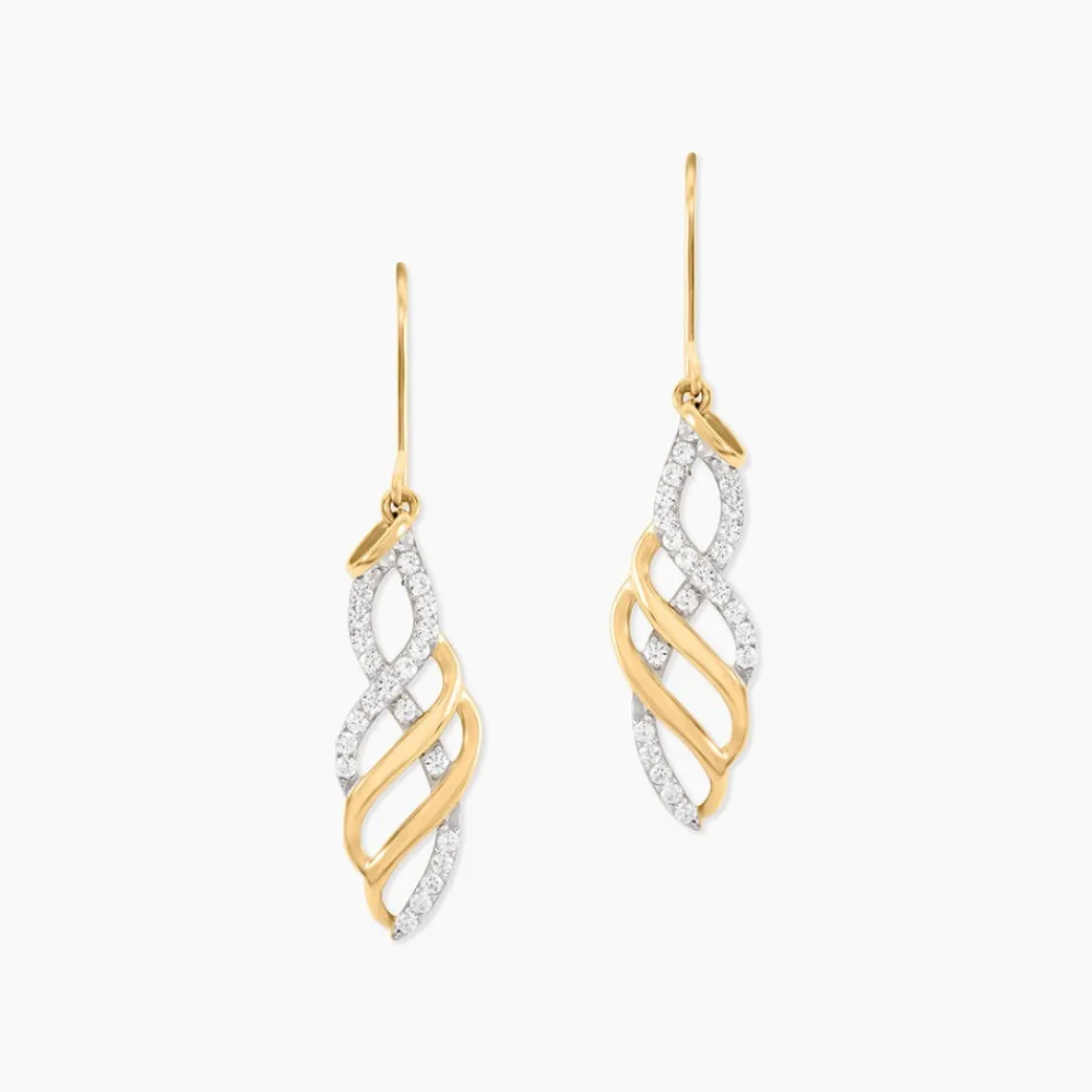 Marc Orian Pendantes|Bijoux Zirconium > Boucles D'Oreilles Pendantes Sumati Or Jaune Oxyde De Zirconium