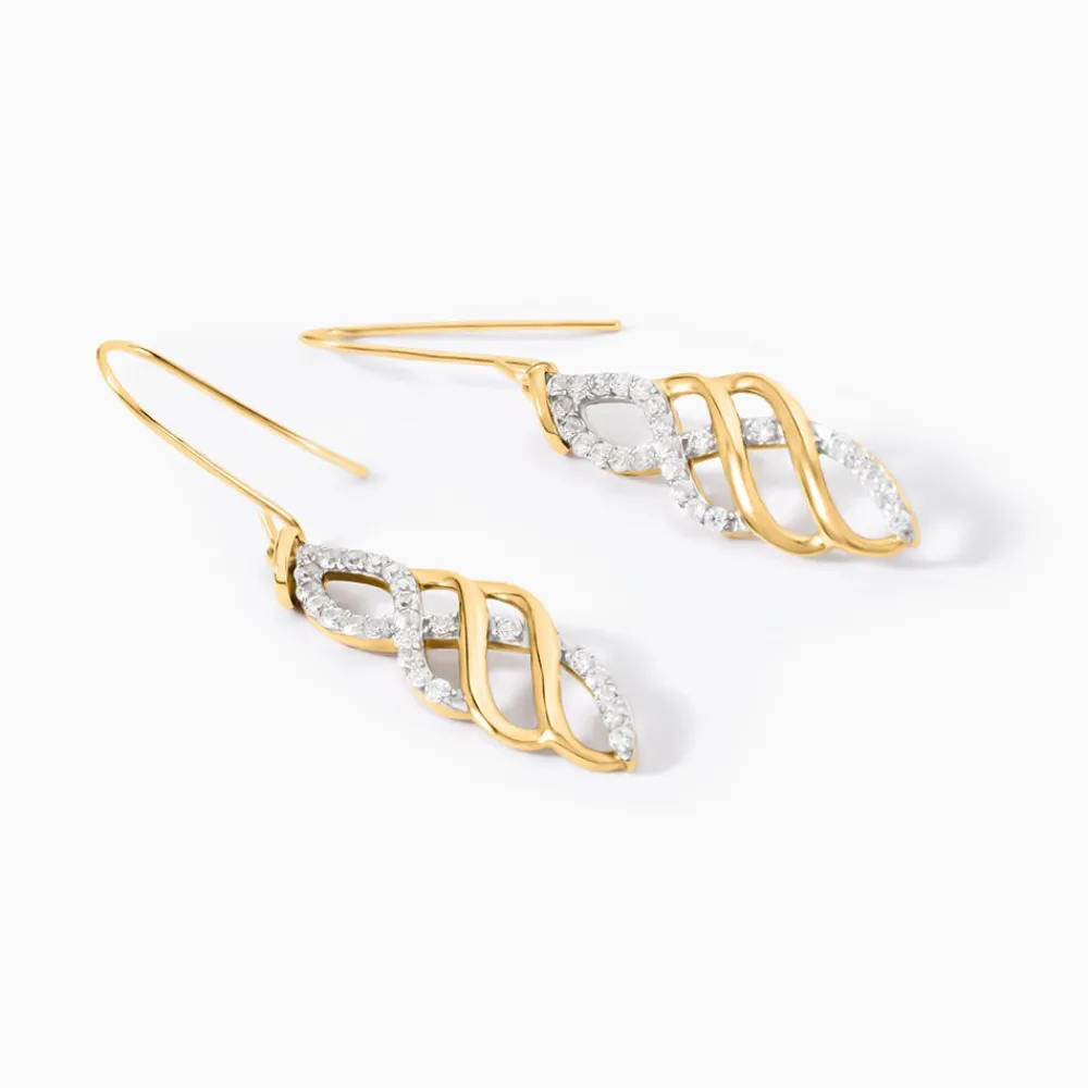 Marc Orian Pendantes|Bijoux Zirconium > Boucles D'Oreilles Pendantes Sumati Or Jaune Oxyde De Zirconium
