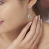 Marc Orian Pendantes|Cadeaux Mariage > Boucles D'oreilles Pendantes Denis Or Blanc Topaze